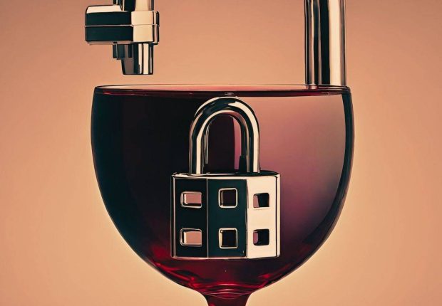 verre de vin en forme de cadenas